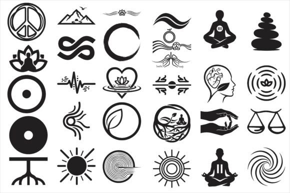 Calm and Mindful Living Symbols