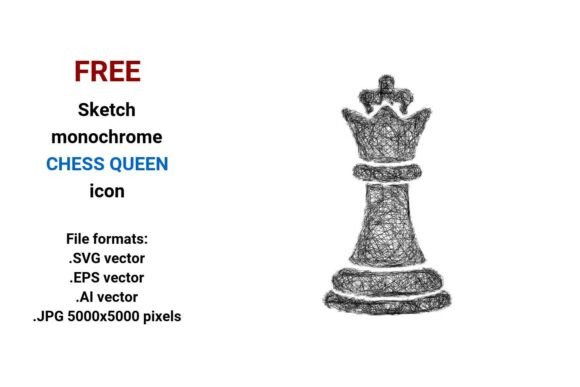 FREE Sketch Chess Queen Icon: A Practical Resource for Designers and Developers