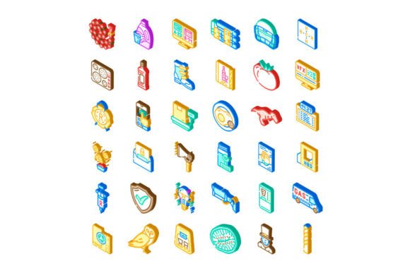 Isometric Icon Pack for Various Categori