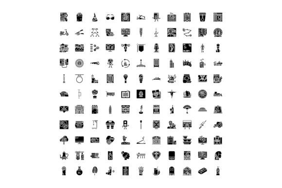 Miscellaneous Glyph Icons Collection for Versatile, Lightweight Visual Communication