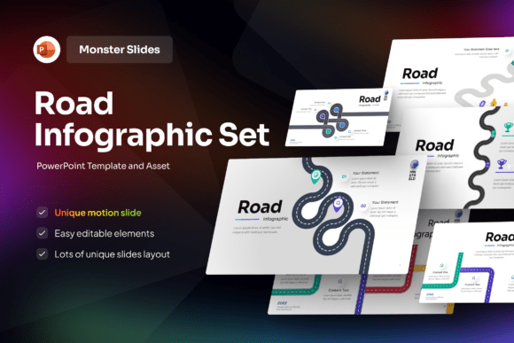 Road Infographic PowerPoint Template
