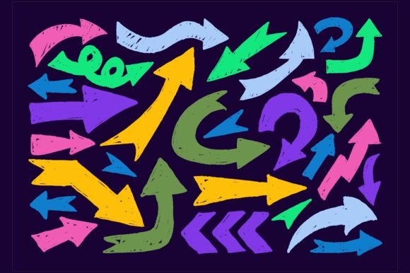 Why Designers and Educators Are Choosing the Colorful Hand Drawn Crayon Arrow Set